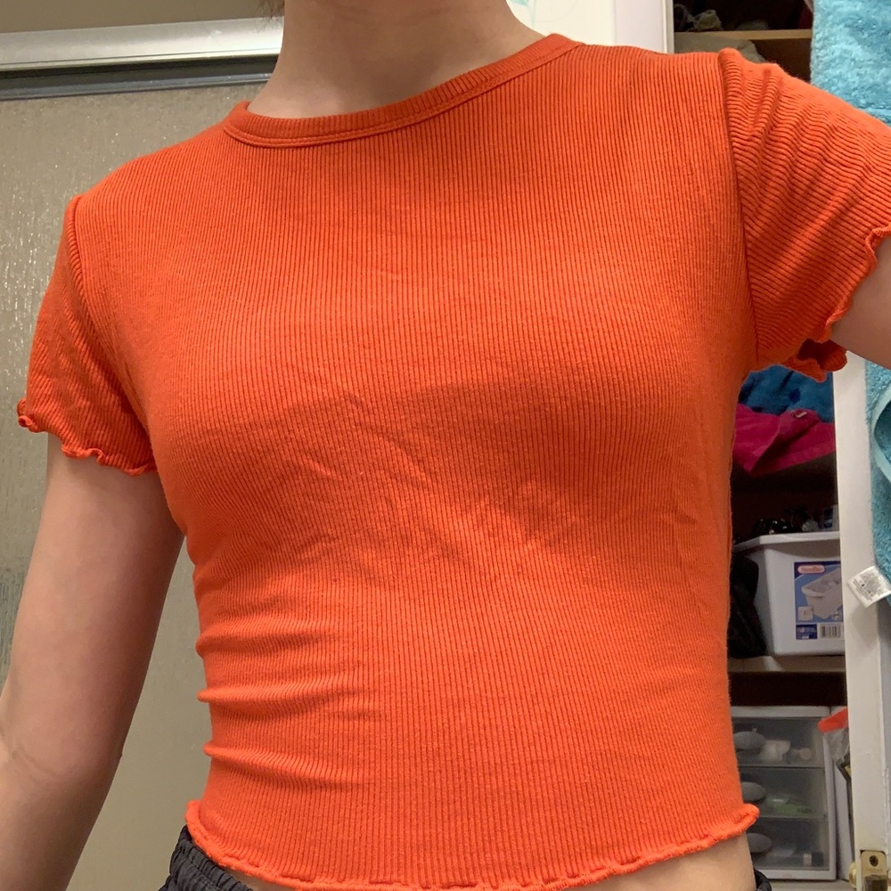 Cute orange cropped top